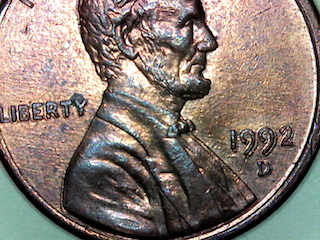 1992-Lincoln-Penny-Doubling-On-Date.-Zinc-Rot?-Machine-Doubling-Or-?